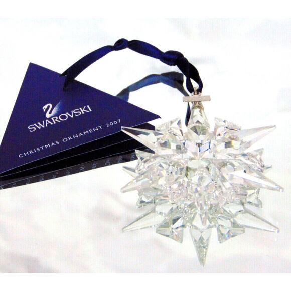 NEW 2007 Swarovski Crystal STAR Snowflake CHRISTMAS ORNAMENT Annual Ltd Ed NIB! - Picture 2 of 6